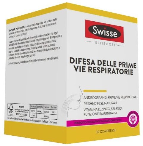 SWISSE DIFESA DELLE PRIME VIE RESPIRATORIE 30 COMPRESSE